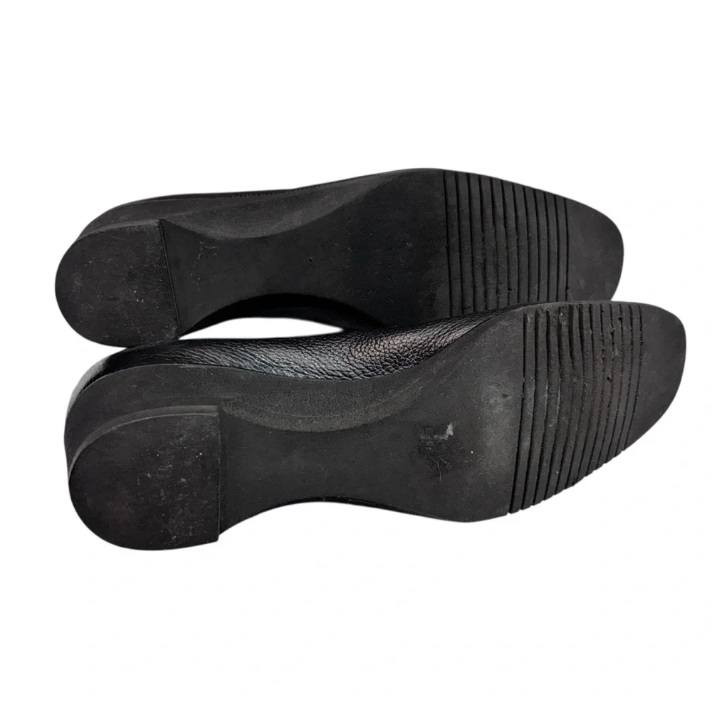 Salvatore Ferragamo Black Leather Wedge 8.5C